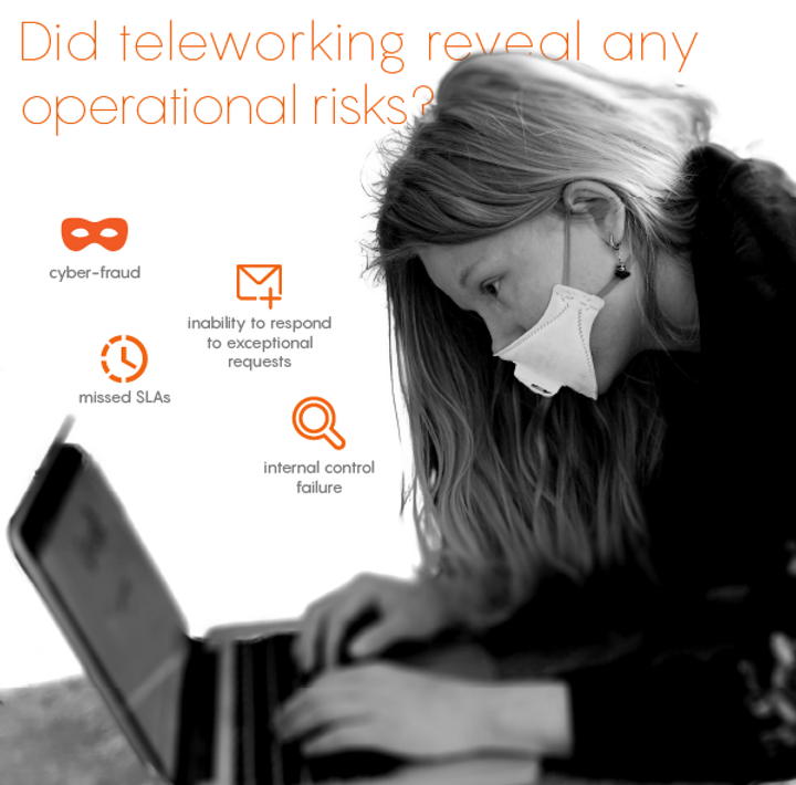 Did teleworking reveal any operational risks?